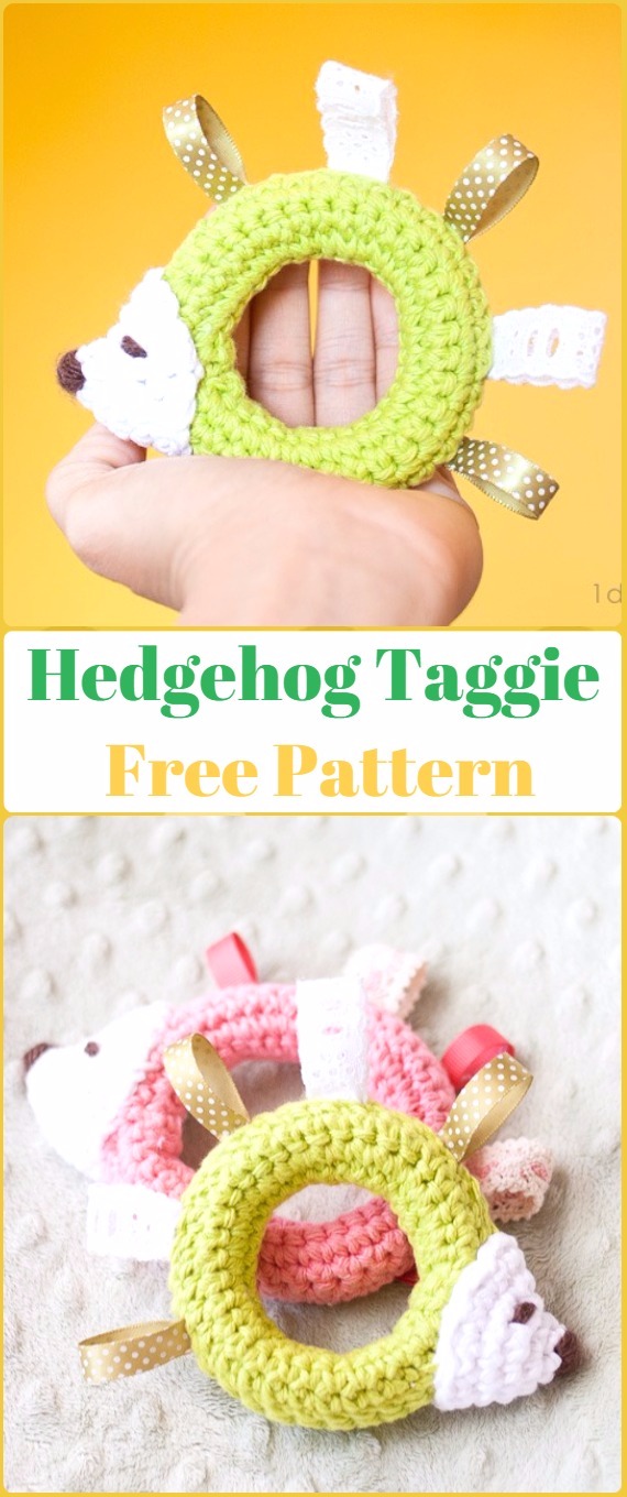 Amigurumi Crochet Hedgehog Taggie Baby Toy Free Pattern - Crochet Hedgehog Free Patterns
