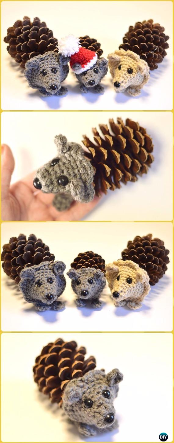 Amigurumi Pine Cone Crochet Hedgehog Free Pattern - Crochet Hedgehog Free Patterns