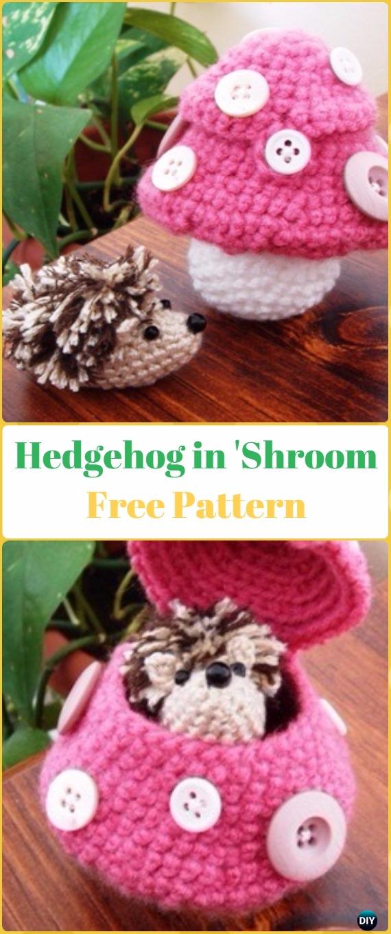 Amigurumi Sammy Hedgehog in 'Shroom Free Pattern - Crochet Hedgehog Free Patterns