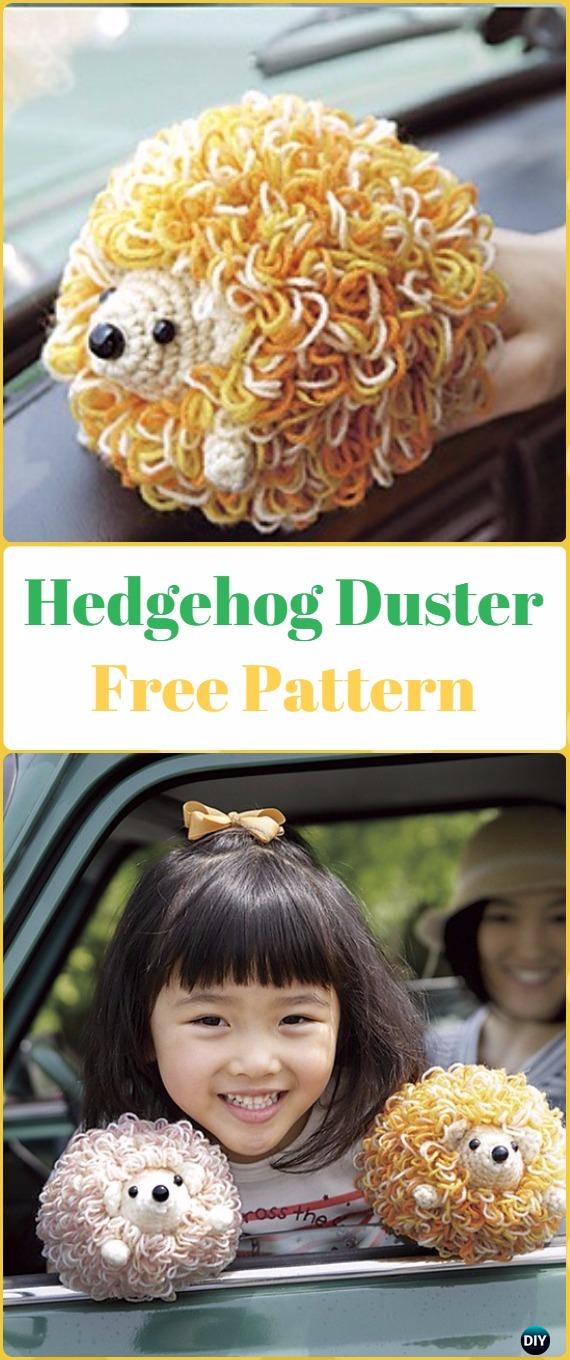 Amigurumi Crochet Hedgehog Duster Free Pattern - Crochet Hedgehog Free Patterns