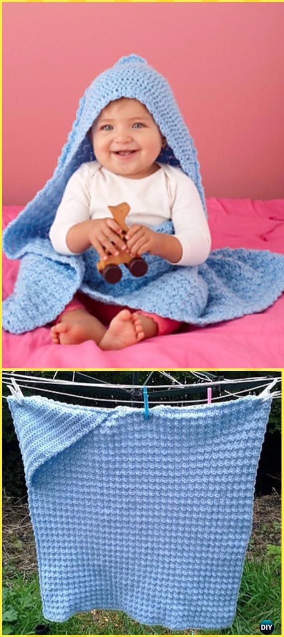 Crochet All-Star Hooded Blankie Free Pattern - Crochet Hooded Blanket Free Patterns