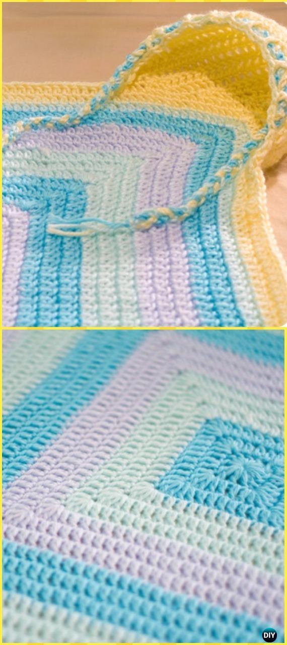 Crochet Colorful Hooded Baby blanket Free Pattern - Crochet Hooded Blanket Free Patterns 