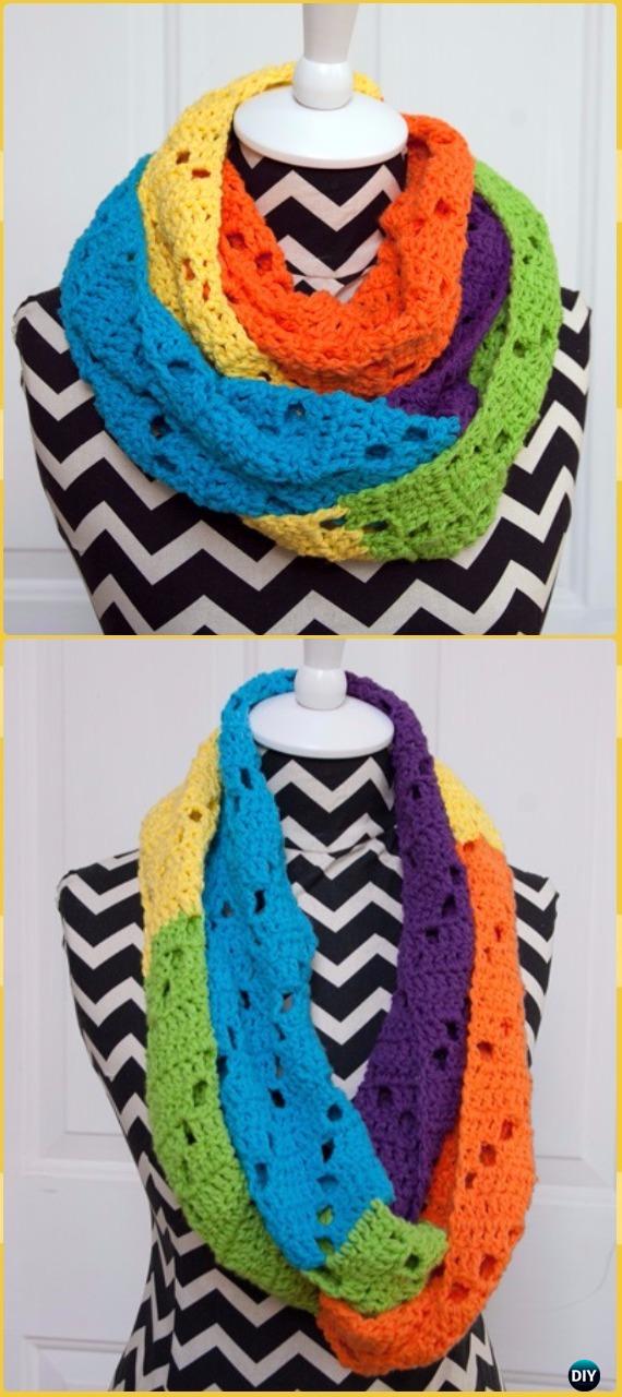 Crochet Neon Dreams Infinity Scarf Free Pattern - Crochet Infinity Scarf Free Patterns 