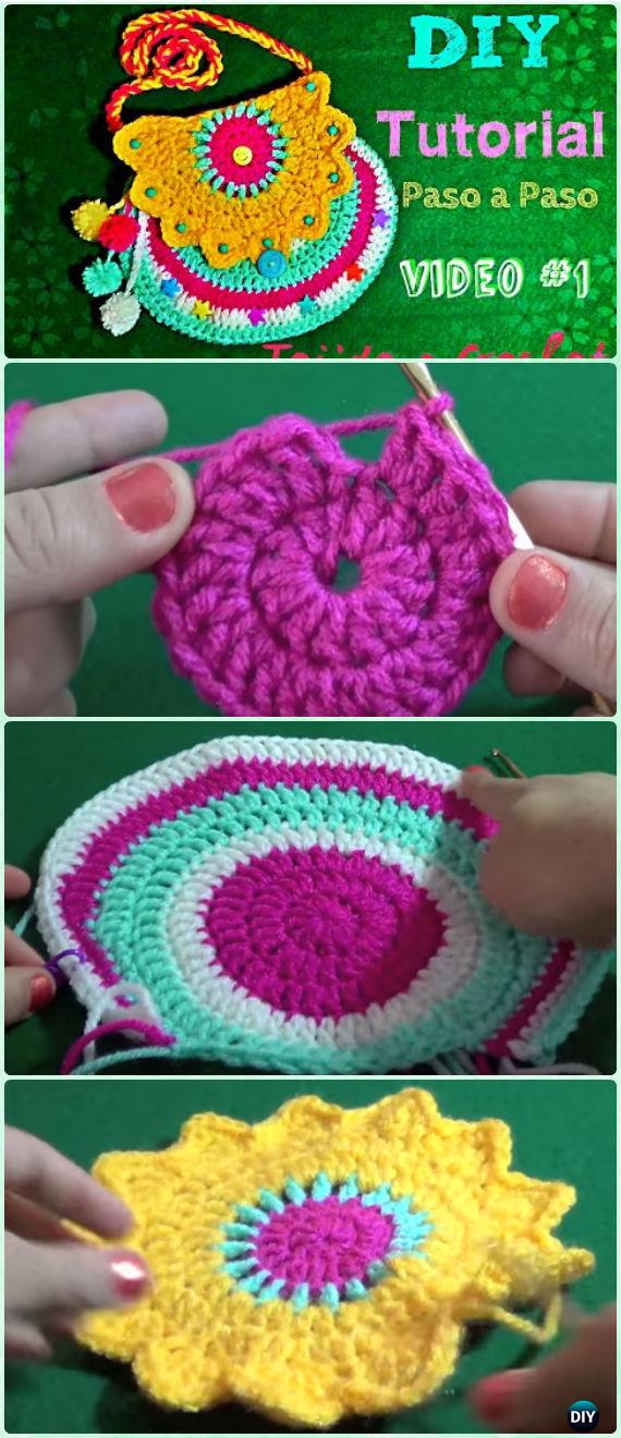 Crochet Doily Girls Bag Free Pattern Video - Crochet Kids Bags Free Patterns 