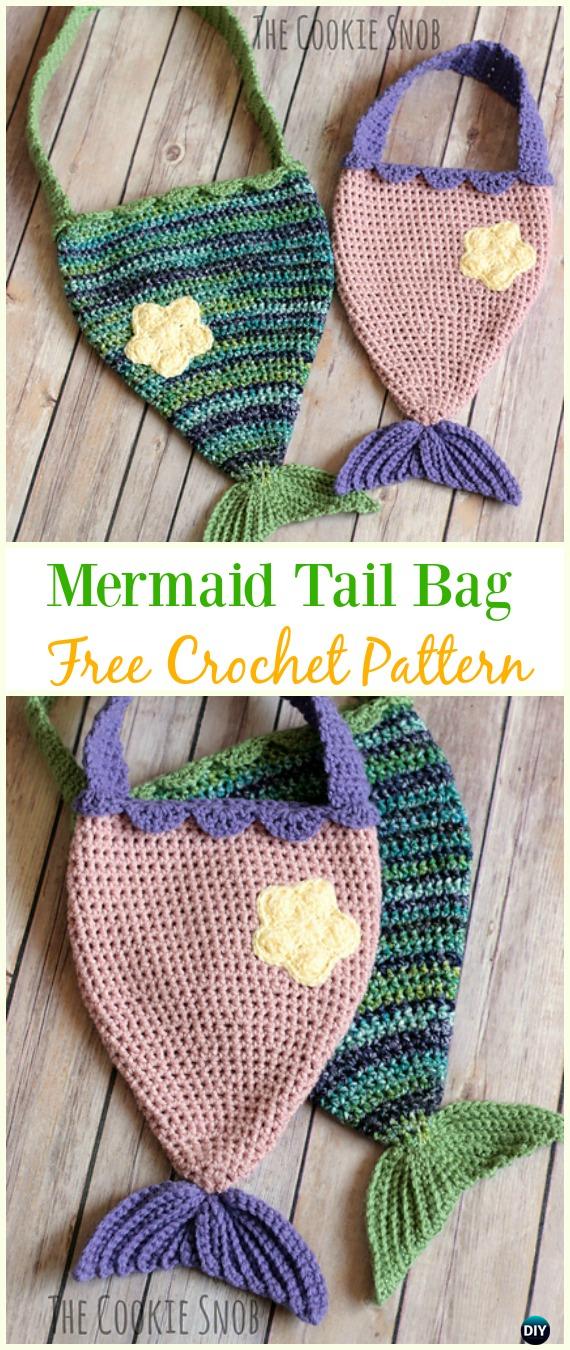 Mermaid Tail Bag Free Crochet Pattern - Crochet Kids Bags Free Patterns 