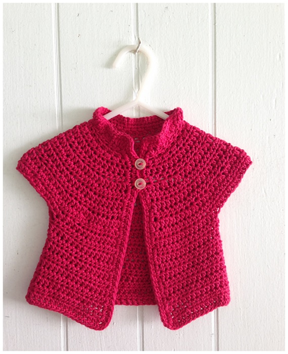 Crochet Azalea Baby Cardigan Free Pattern - Crochet Kid's Sweater Coat Free Patterns