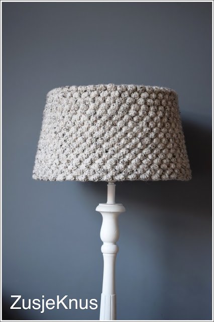 Honeycomb Stitch Lampshade Crochet Free Pattern - #Crochet; Lamp Shade Free Patterns 