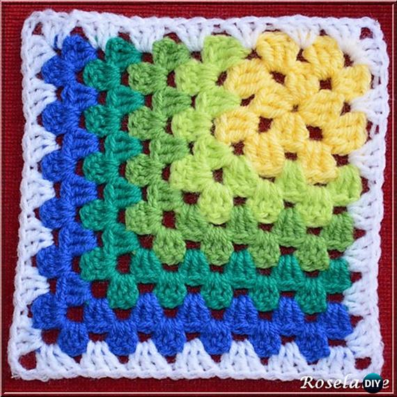 Crochet Mitered Granny Square Blanket Free Patterns