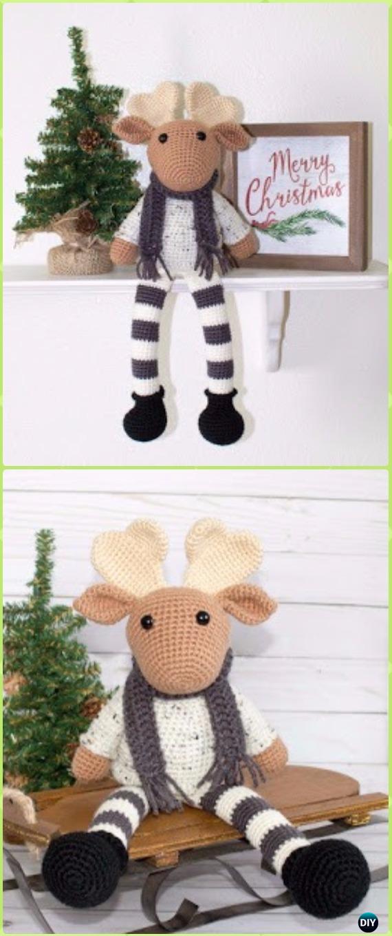 Amigurumi Crochet Christmas Friend Moose Free Pattern - Crochet Moose Free Patterns