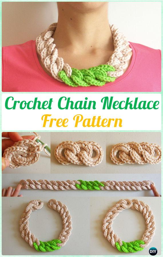 Crochet Chain Necklace Free Pattern