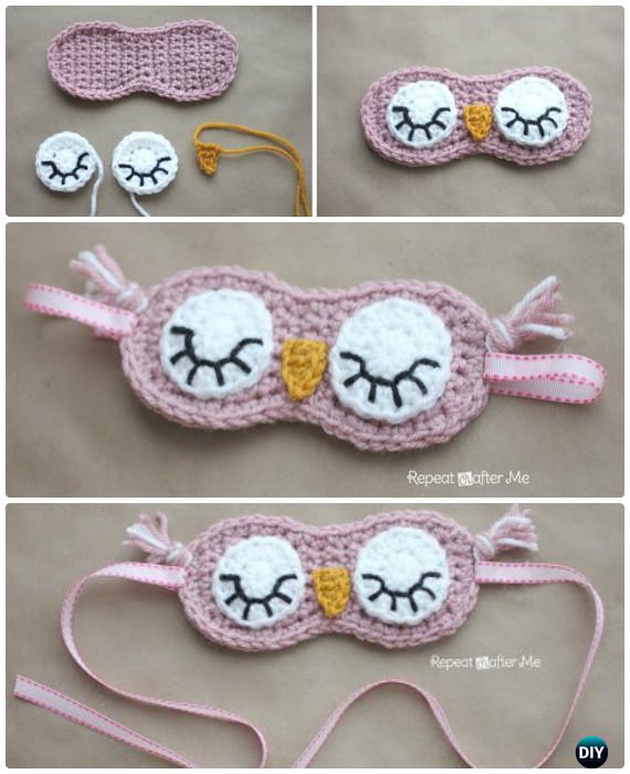 Crochet Sleepy Owl Mask Free Pattern-Crochet Owl Ideas Free Patterns