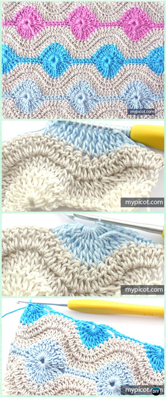 Crochet Ripple Ring Stitch Free Pattern - Crochet Radial Stitches Free Patterns 