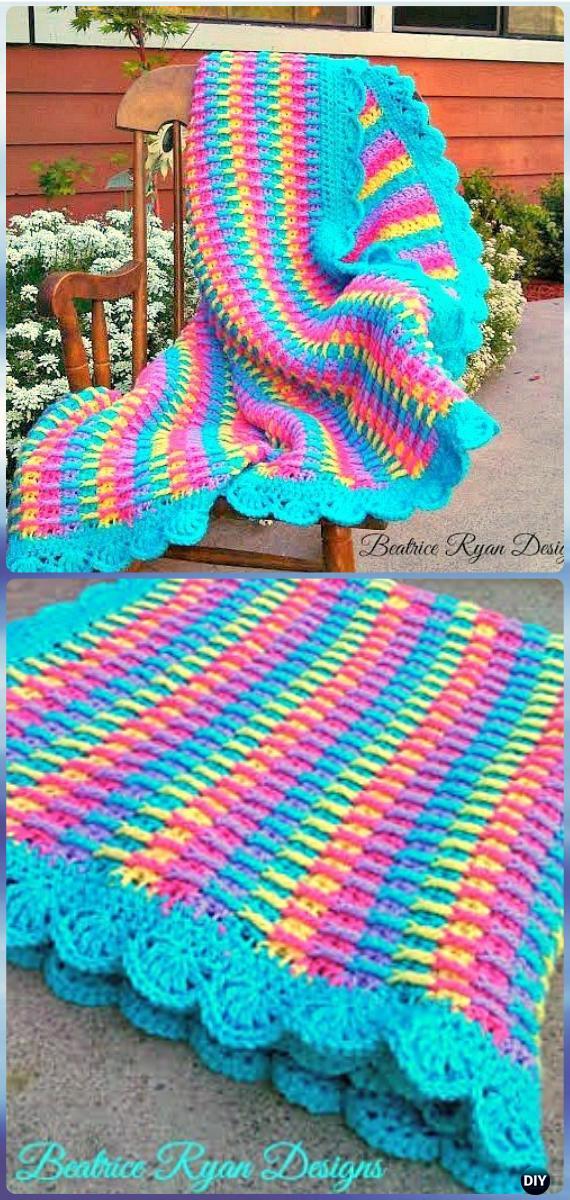 Crochet Rainbow Blanket Free Patterns