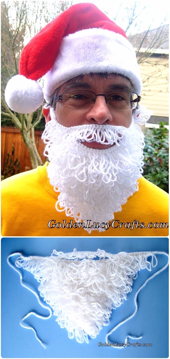 Crochet Santa’s Beard Free Pattern - Crochet Santa Clause Free Patterns