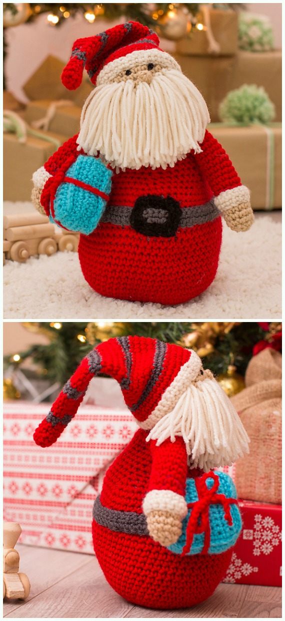 Crochet Huggable Santa Pillow Amigurumi Free Pattern - #Crochet;  #Santa Clause Free Patterns