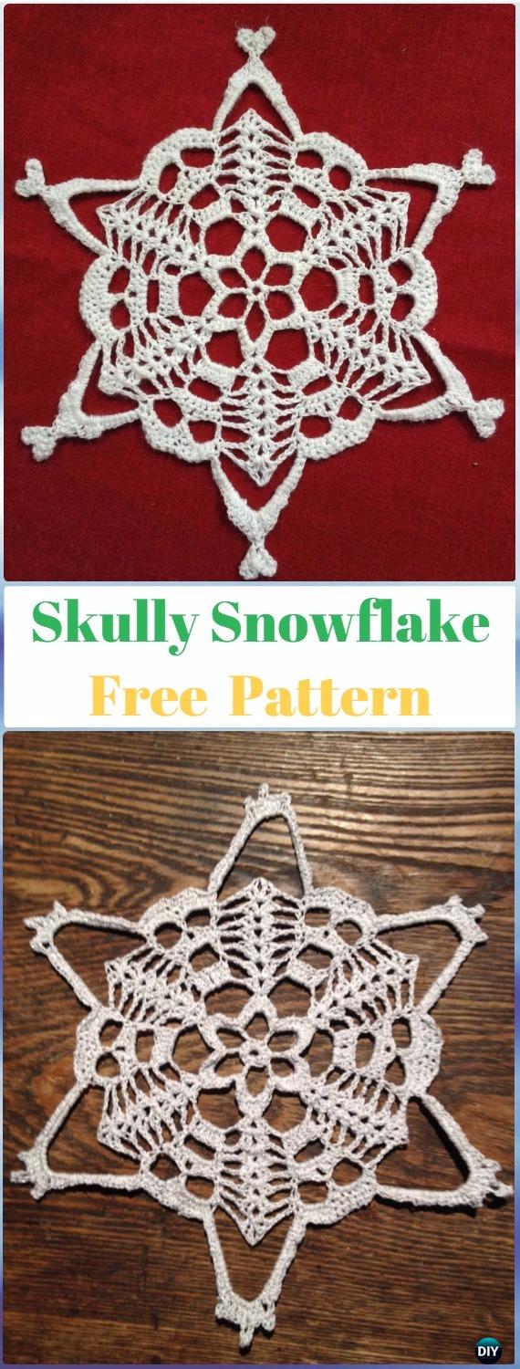 Crochet Skully Snowflake Free Pattern - Crochet Skull Ideas Free Patterns