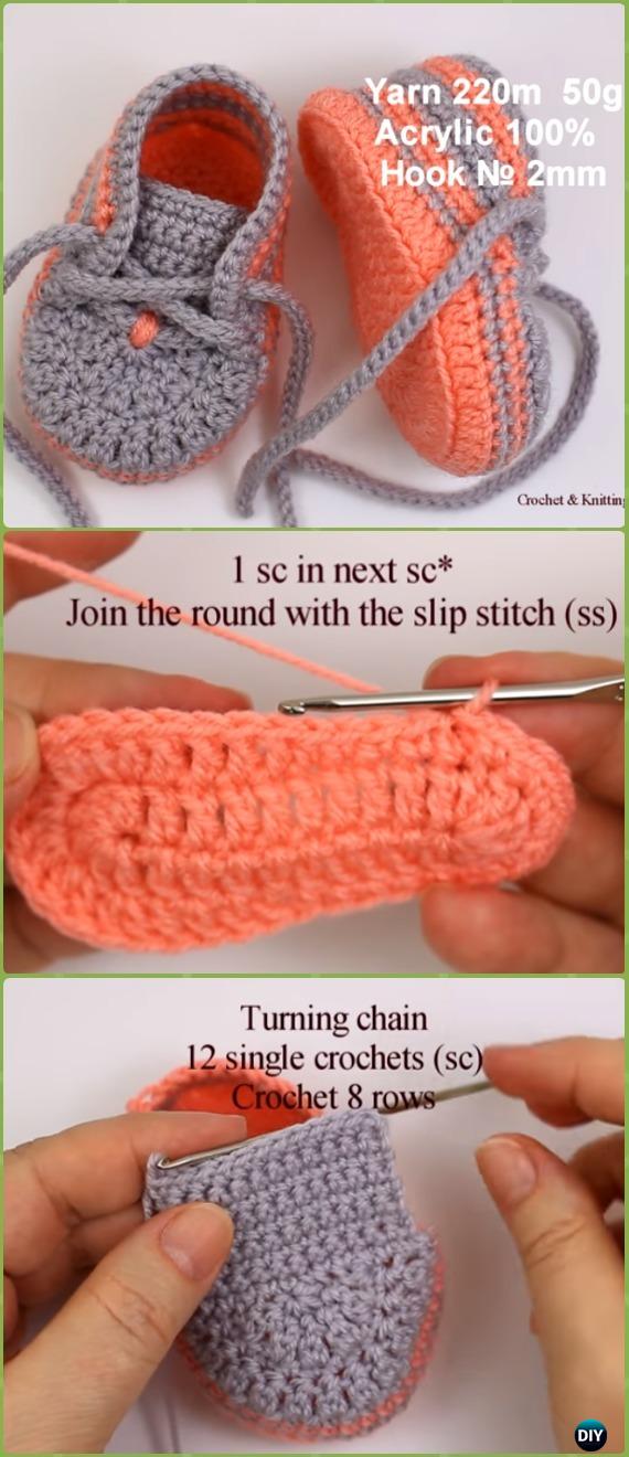 Crochet Sneaker Slipper Booties Free 