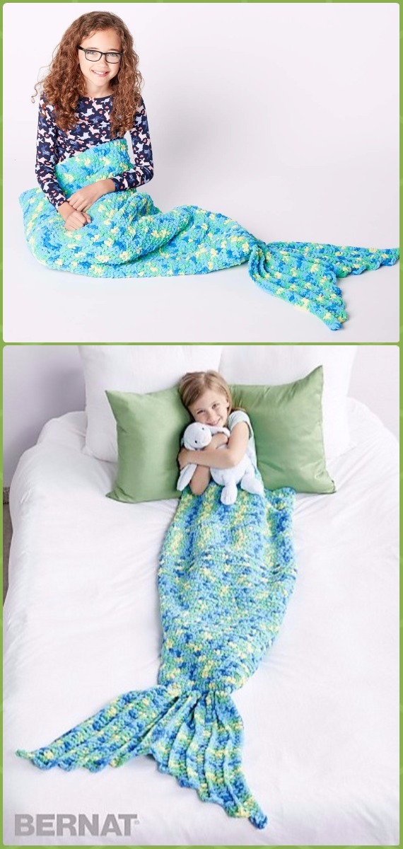 Crochet My Mermaid Snuggle Sack Free Pattern - Crochet Snuggle Sack & Cocoon Free Patterns