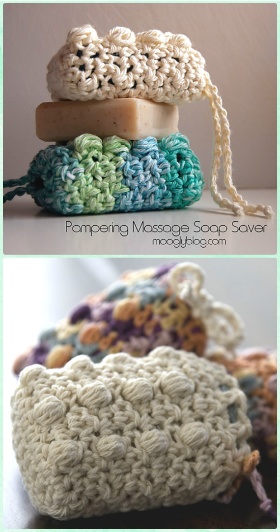 Crochet Pampering Massage Soap Saver Free Pattern - Crochet Spa Gift Ideas Free Patterns