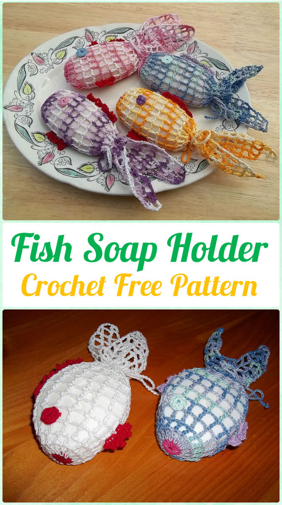 Crochet Fish Soap Holder Free Pattern - Crochet Spa Gift Ideas Free Patterns