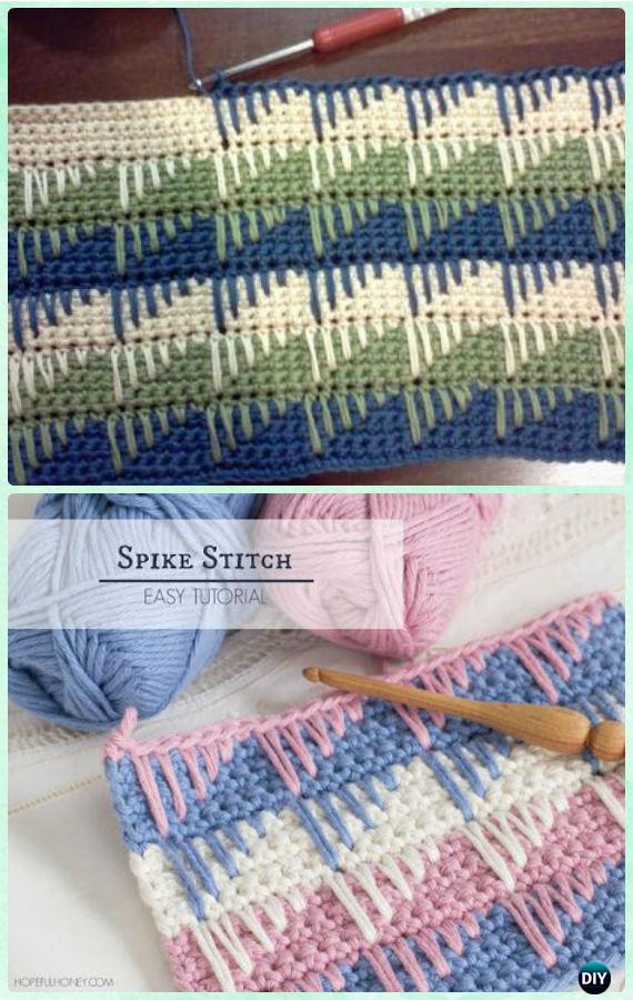 Crochet Easy Spike Stitch Free Pattern [Video]