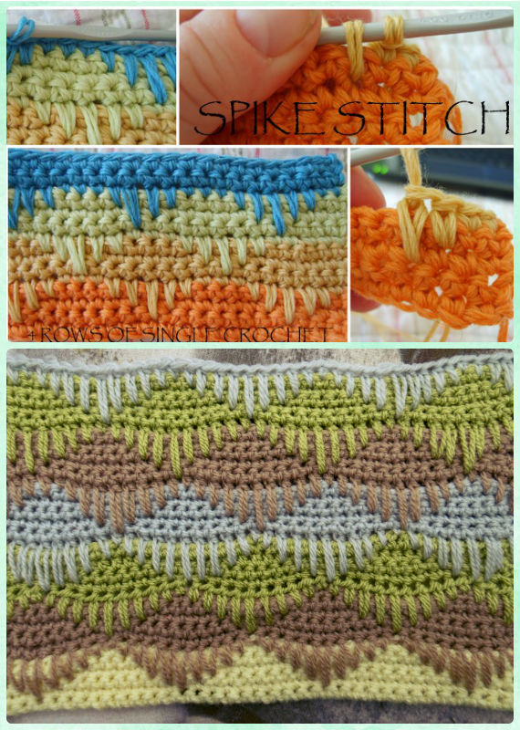 Crochet Easy Spike Stitch Free Pattern 