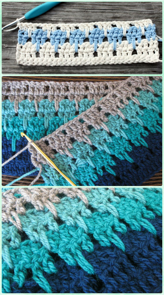 Crochet Larksfoot Stitch Free Pattern