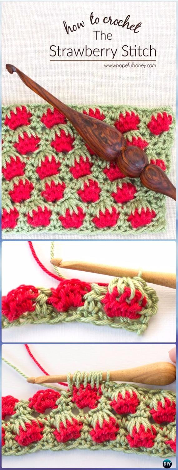 Easy Crochet Strawberry Stitch Free Pattern-Crochet Strawberry Stitch Free Patterns