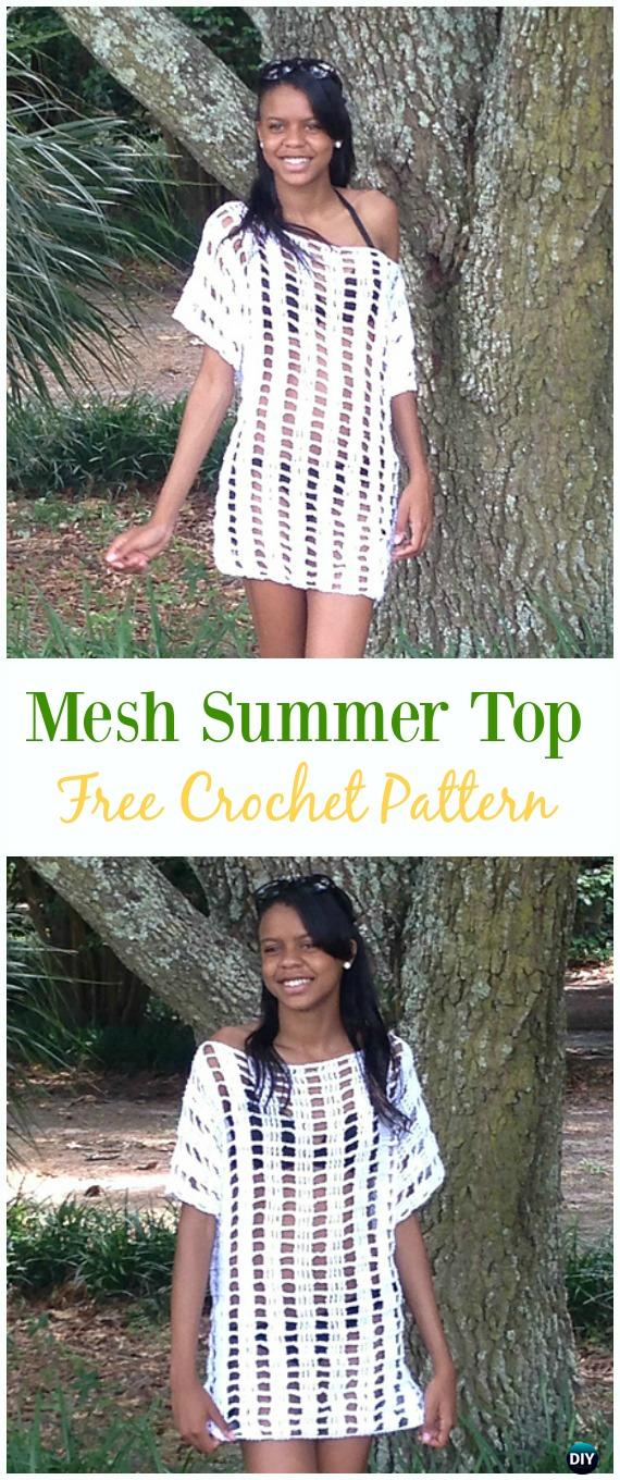 Crochet Mesh Summer Top Free Pattern Video -Crochet Summer Top Free Patterns