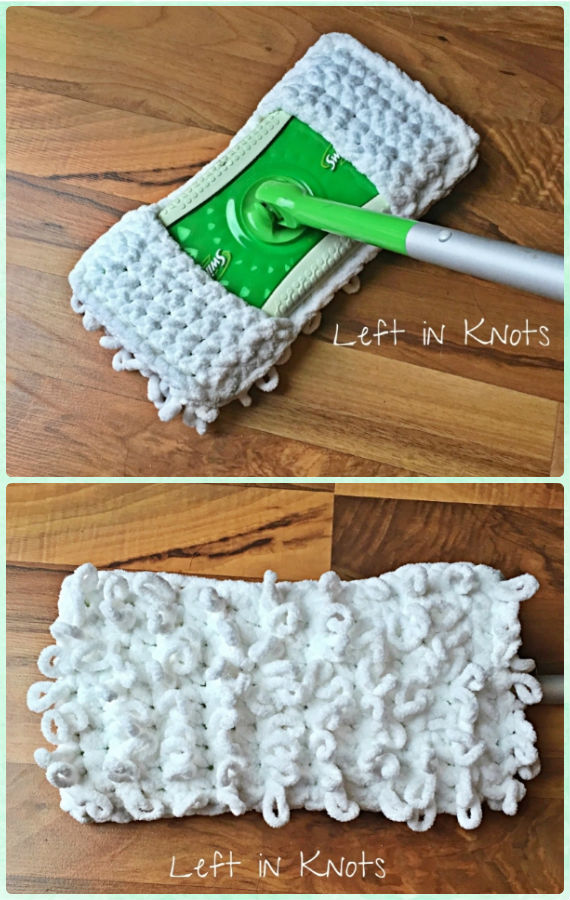 Crochet Thick Loop Stith Sweeper Cover Free Pattern - Crochet Swiffer Pads&Covers Free Patterns