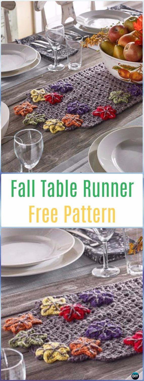Crochet Fall Table Runner Free Pattern- Crochet Table Runner Free Patterns