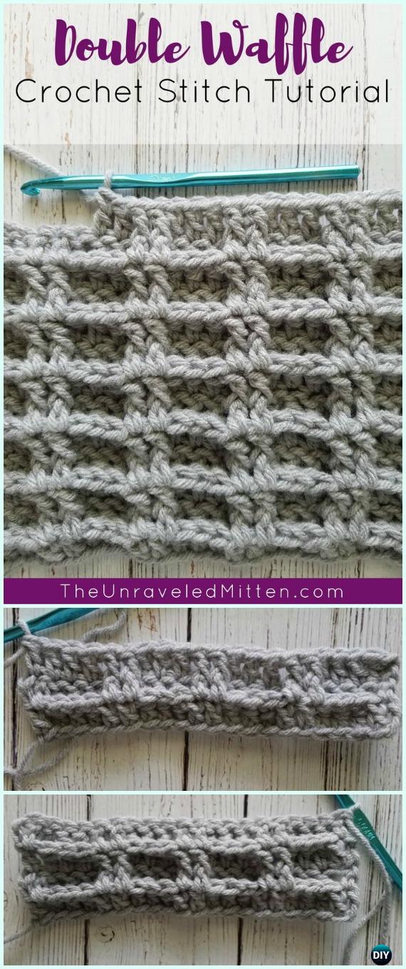 How to Crochet Double Waffle Crochet Stitch Free Pattern 