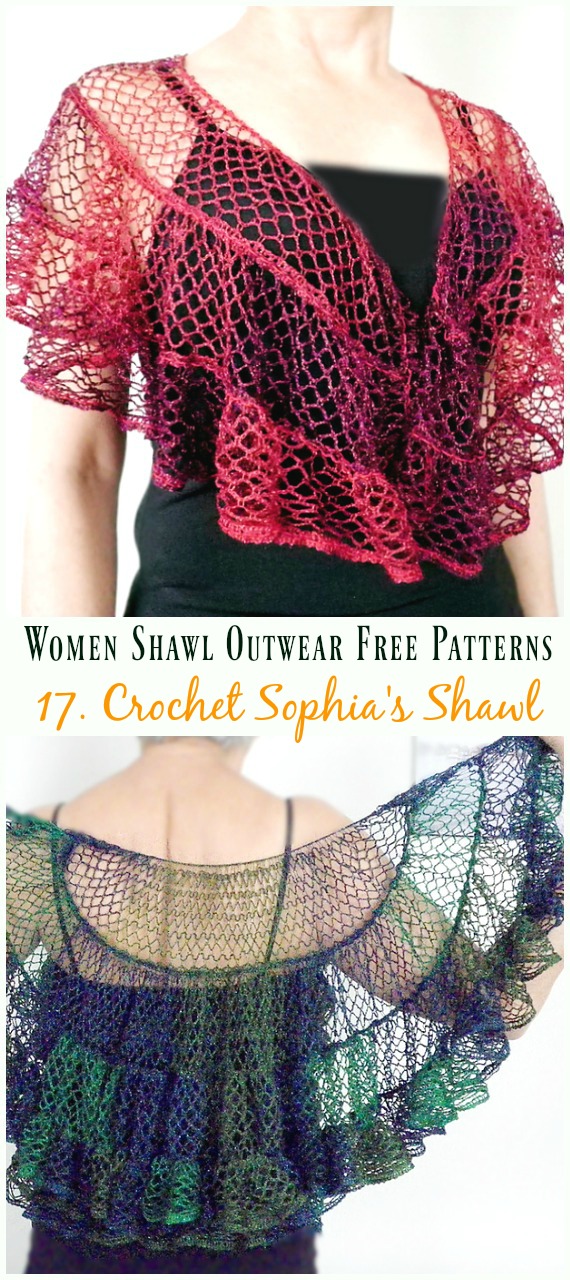 Boho Triangle Shawl Free Crochet Pattern - #Crochet; Women #Shawl; Sweater Outwear Free Patterns