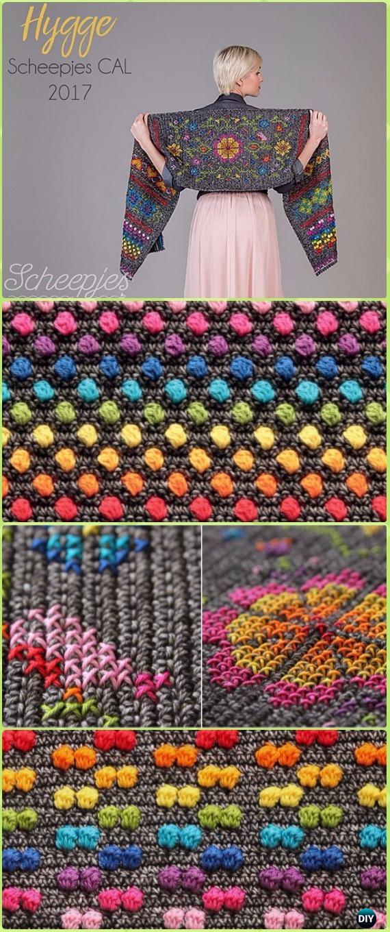 Crochet Hygge Scheepjes Scandinavian Shawl Free Pattern - Crochet Women Shawl Sweater Outwear Free Patterns