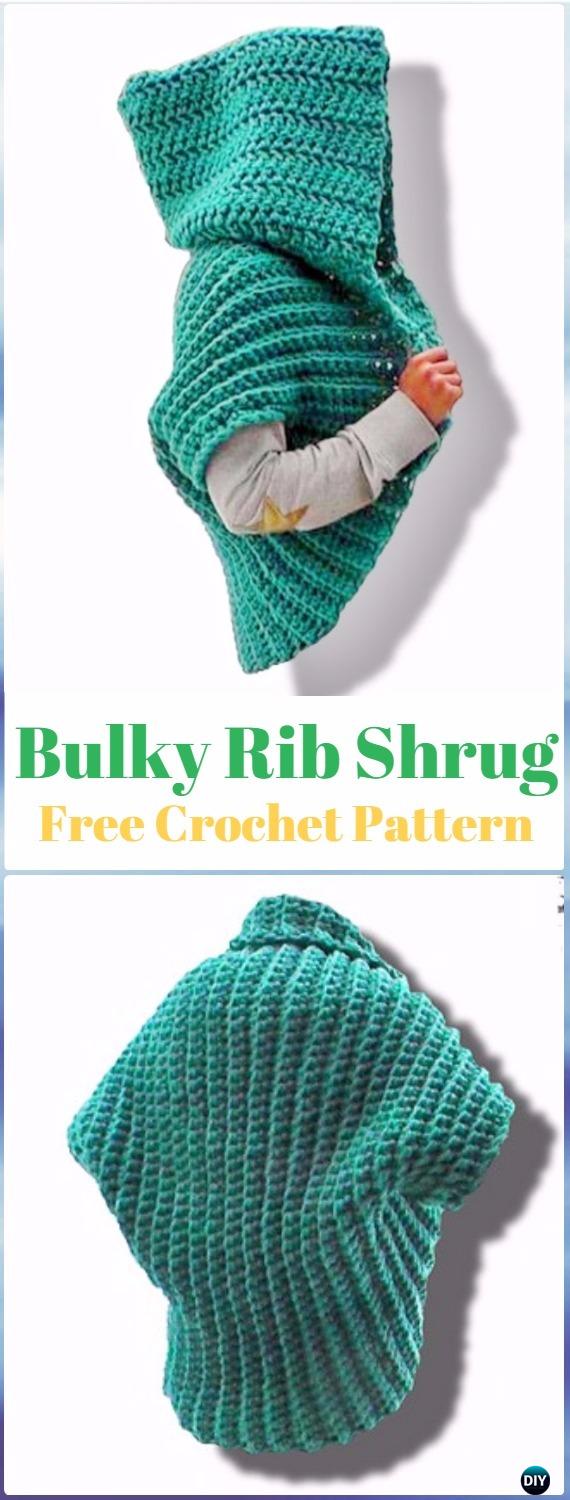 Crochet Ribbed Shrug Free Pattern Video - Crochet Women Shrug Cardigan Free Pattern