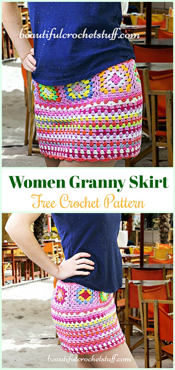 Crochet Granny Skirt Free Pattern - Crochet Women Skirt Free Patterns