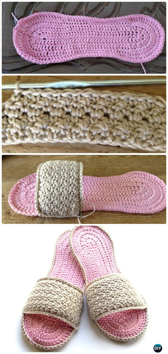 Crochet Mom's Spa Slippers Free Pattern - Crochet Women Slippers Free Patterns 