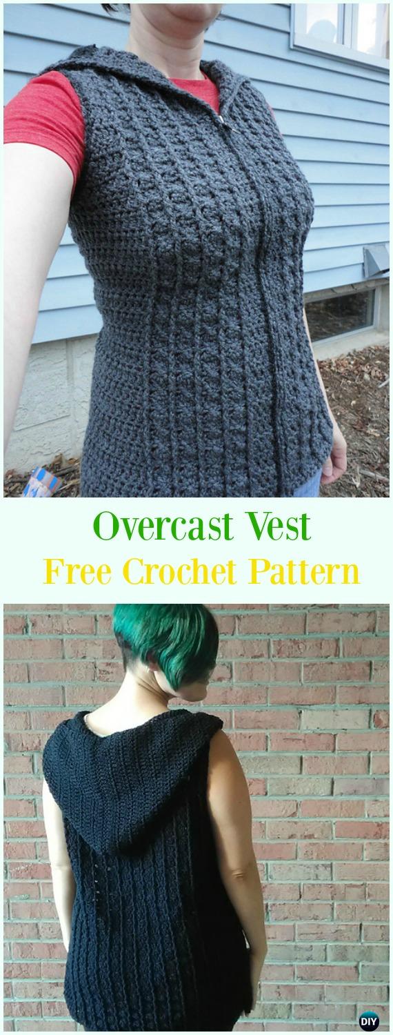 Crochet Overcast Vest Free Pattern - #Crochet; Women #Vest; Free Patterns