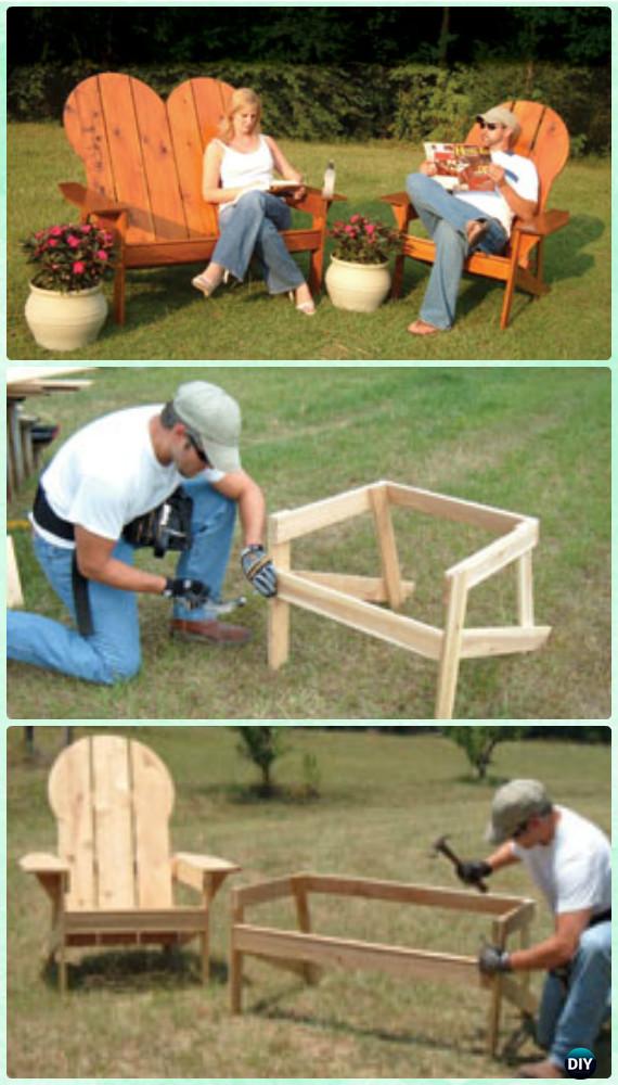 DIY Lawn Adirondack Chair & Bench Free Plans and Instructions