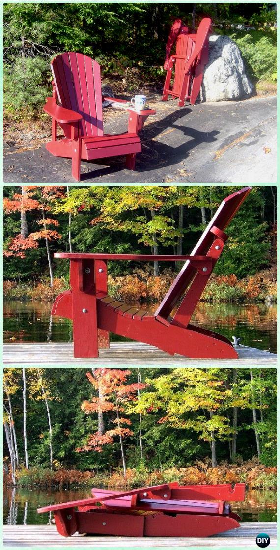 DIY Folding Adirondack Chair Free Plans and Instructions