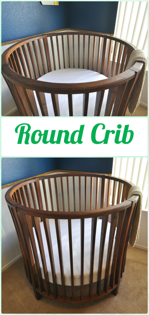 DIY Round Crib - DIY Baby Crib Projects [Free Plans]