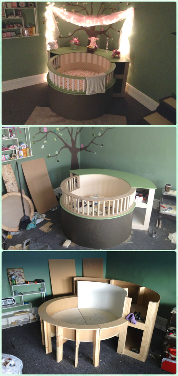 DIY Circle Crib Instruction - DIY Baby Crib Projects [Free Plans]