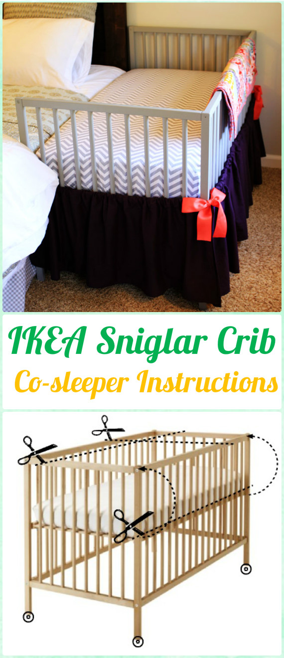 DIY IKEA Sniglar Crib Co-sleeper Instruction - DIY Baby Crib Projects [Free Plans]