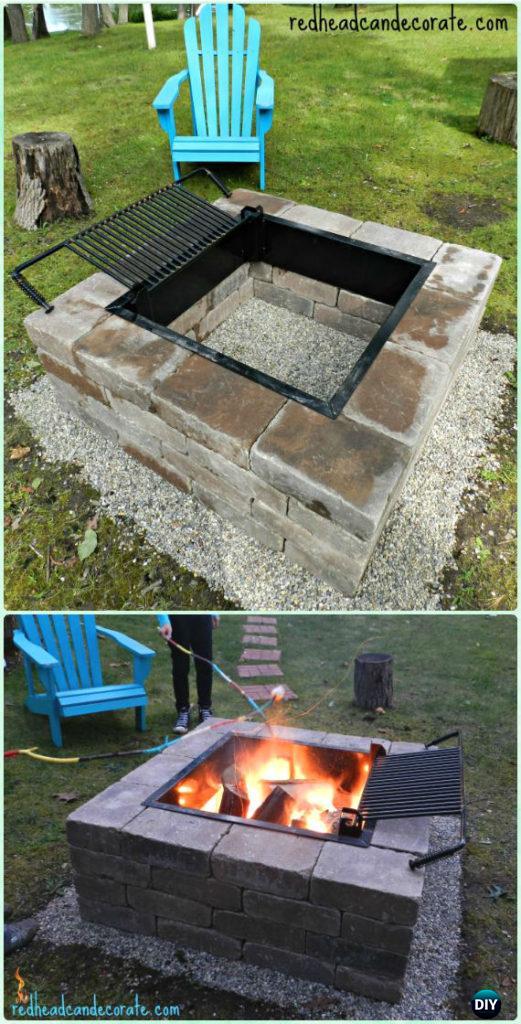 DIY Brick Firepit Grill Instruction - DIY Backyard Grill Projects