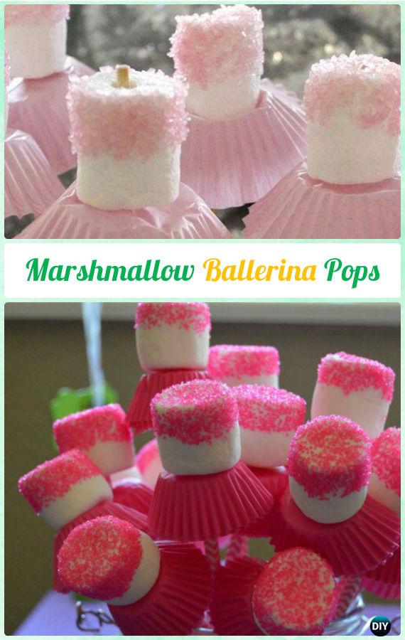 DIY Marshmallow Ballerina Pops Instructions-DIY Christmas Marshmallow Pop Ideas Recipes 