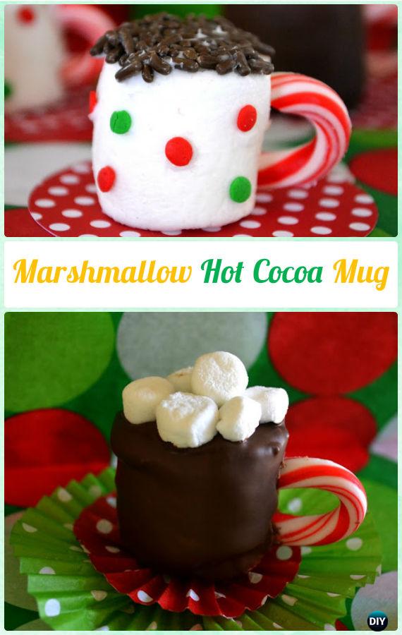 DIY Marshmallow Hot Cocoa Mug Instructions-DIY Christmas Marshmallow Pop Ideas Recipes