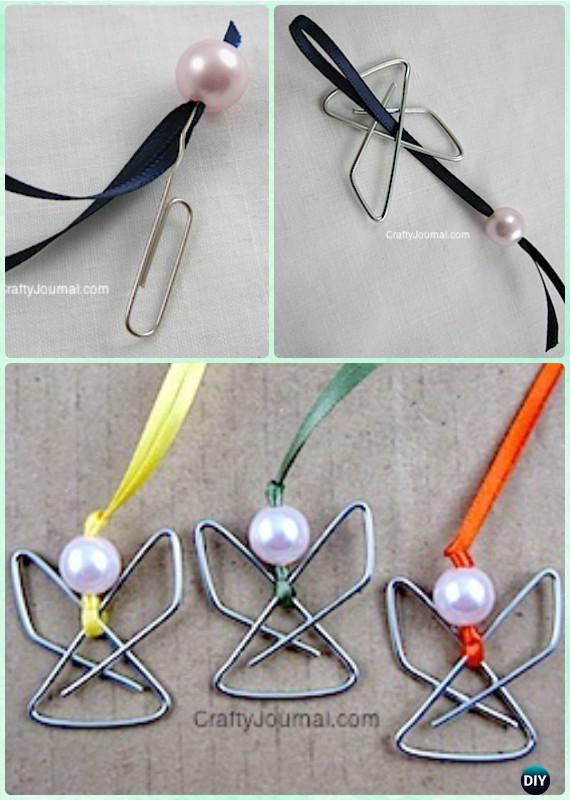 DIY Paperclip Angel Ornament Instruction-DIY Christmas Ornament Craft Ideas For Kids 