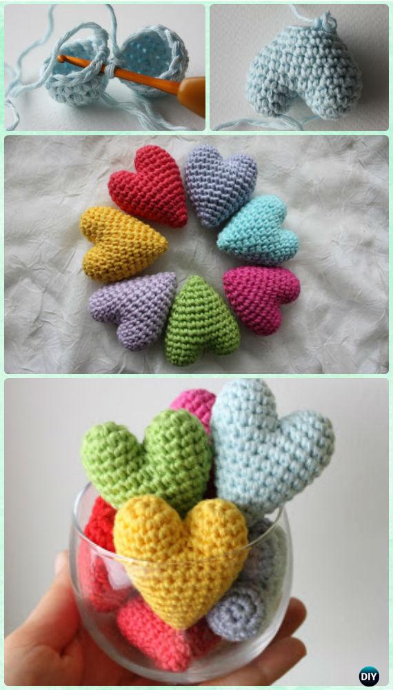 Crochet 3D Amigurumi Heart Free Pattern- Crochet Heart Free Patterns Instructions