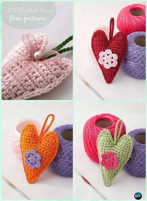 Crochet 3D Heart Free Pattern- Crochet Heart Free Patterns 