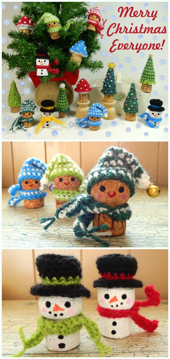 Christmas Corkers Crochet Free Pattern - DIY #Crochet; #Christmas; #Ornament; Free Patterns